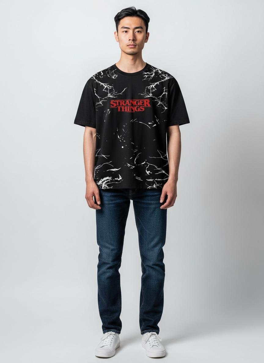 stranger things cotton t shirt